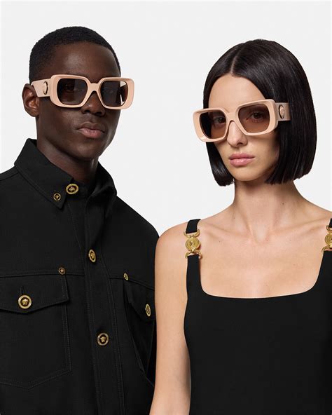 Versace Medusa Medallion Square Sunglasses 